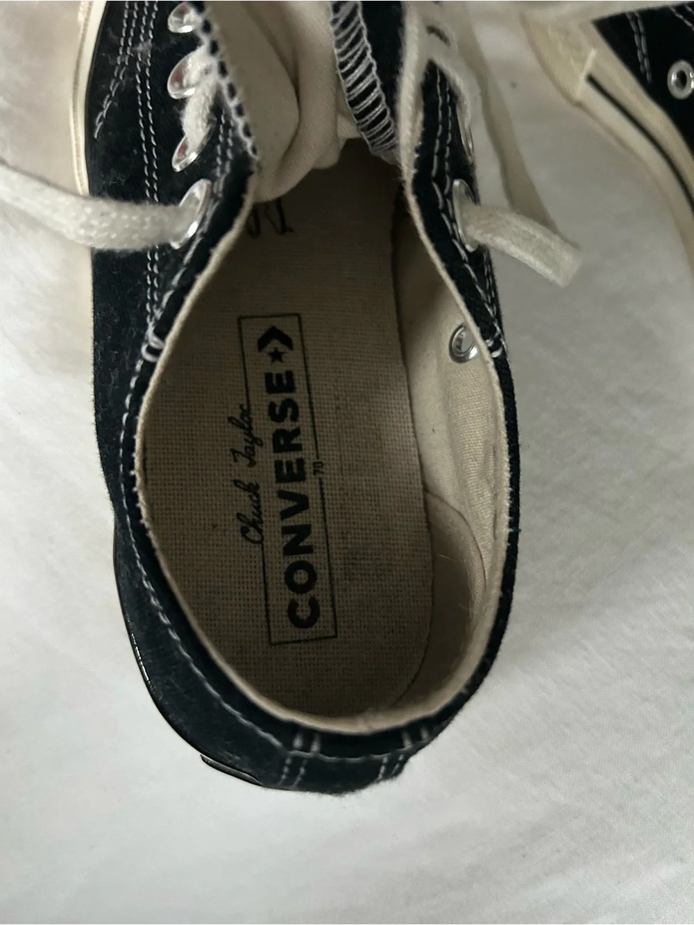 Converse Kids Black and White Canvas Low-Top Sneakers